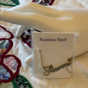 New Gold Tone  Stainless Steel Name Necklace Sierra